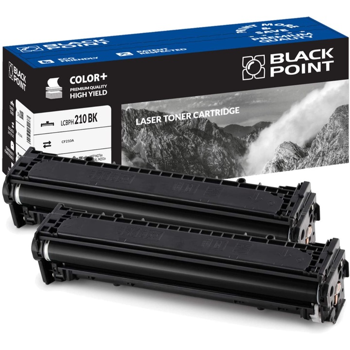 Black Point, CF210A 2 toner nyomtatókészlet, kompatibilis a HP LaserJetPro MFP M276NW / M276N / M251N / M251NW készülékkel, fekete