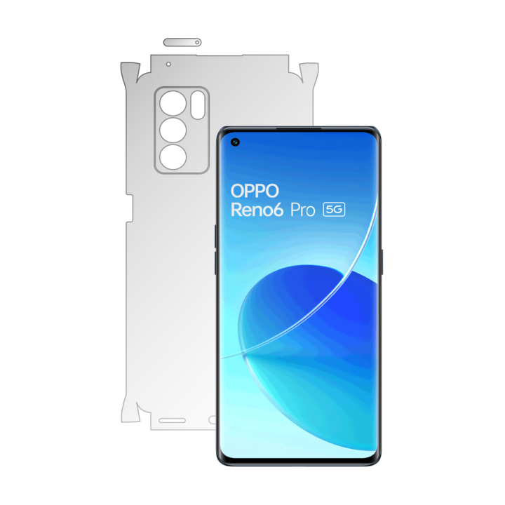 Folie Protectie Spate iSkinz pentru Oppo Reno 6 Pro 5G - Invisible Skinz Matte 360 Cut, Siliconica Mata Anti-Amprenta, Anti-Reflex pentru Carcasa Spate si Laterale, Skin Adeziv Transparent
