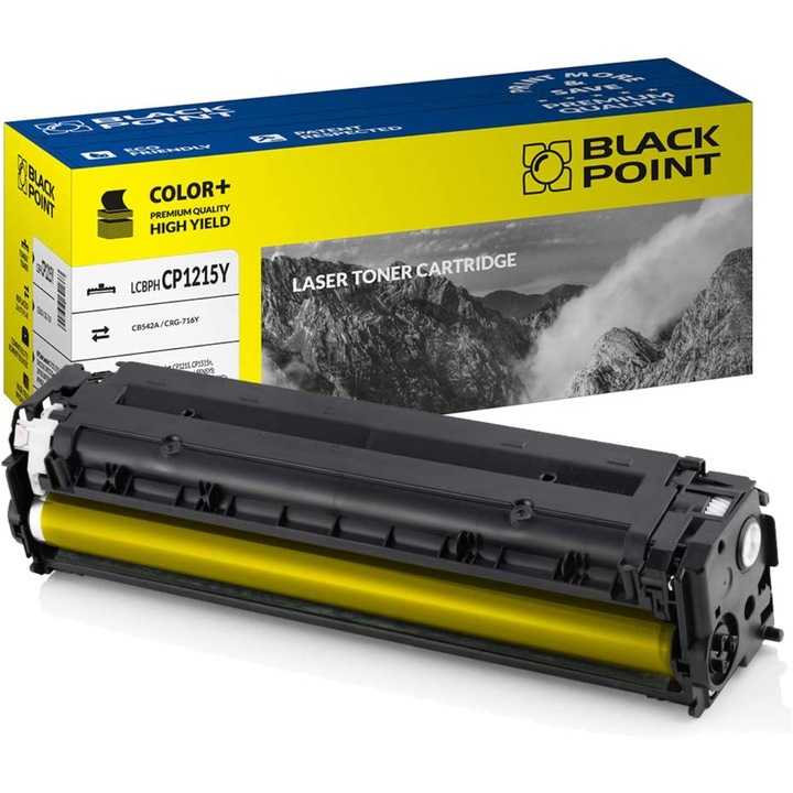 Black Point, toner, kompatibilis HP Color Laserjet CP1215 / CP1515n / CM1312nfi / CM1312 készülékekkel, sárga