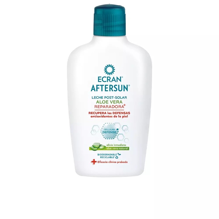 Lapte hidratant imbogatit cu Aloe Vera dupa expunerea la soare, Ecran, Aftersun, Unisex, 200 ml