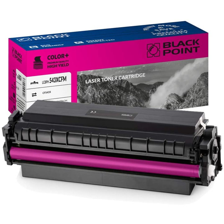 Black Point, CF543X toner, kompatibilis a HP Color Laserjet Pro MFP M280nw / M281fdn / M281fdw / M254dw készülékkel, magenta