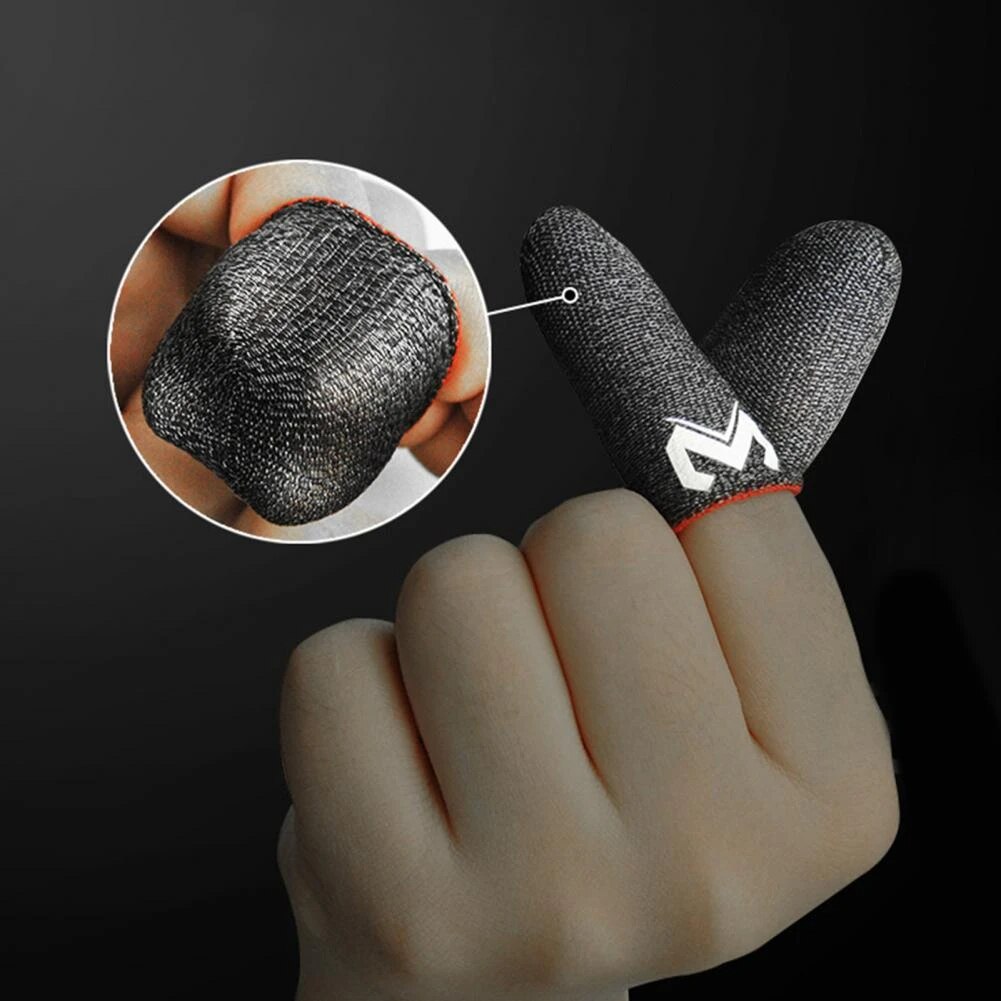 Set 6x manusi gaming Memo, fibra silver, pentru telefon, tableta, Pubg ...