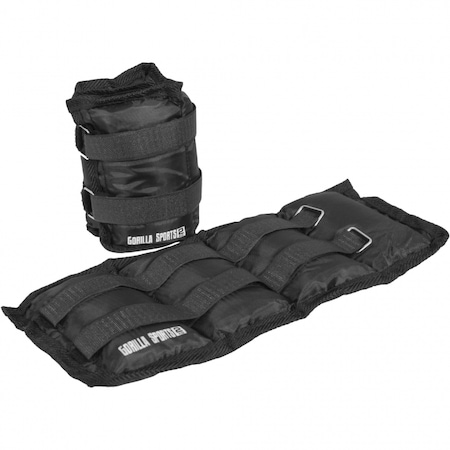 Set cu 2 greutati incheietura mana/glezna, Gorilla Sports, Negru, 2X2Kg