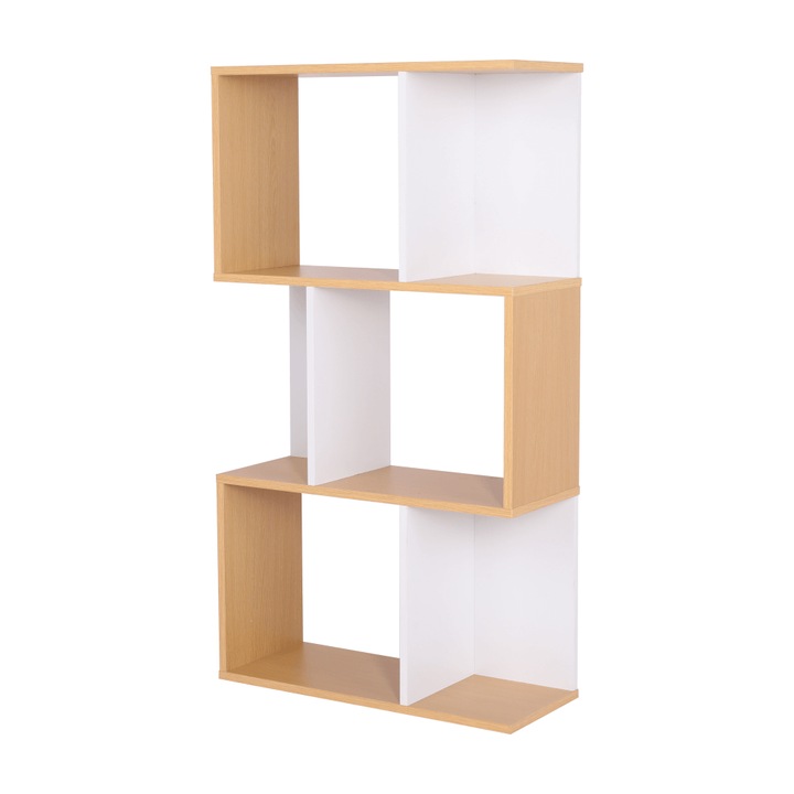МДФ етажерка от бял бор Erdem 60x24x108 см