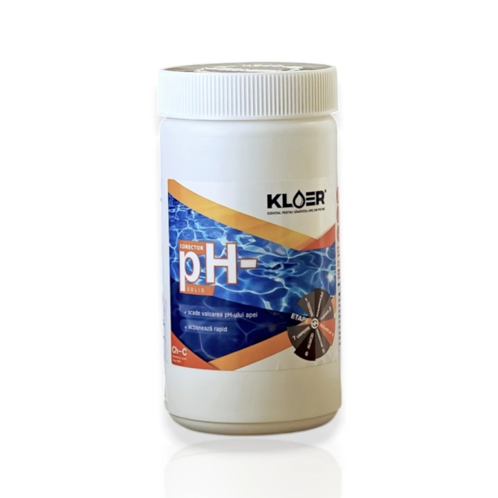 Препарат за басейн Kloer, pH minus, Твърд, 1 кг, Бързо действие