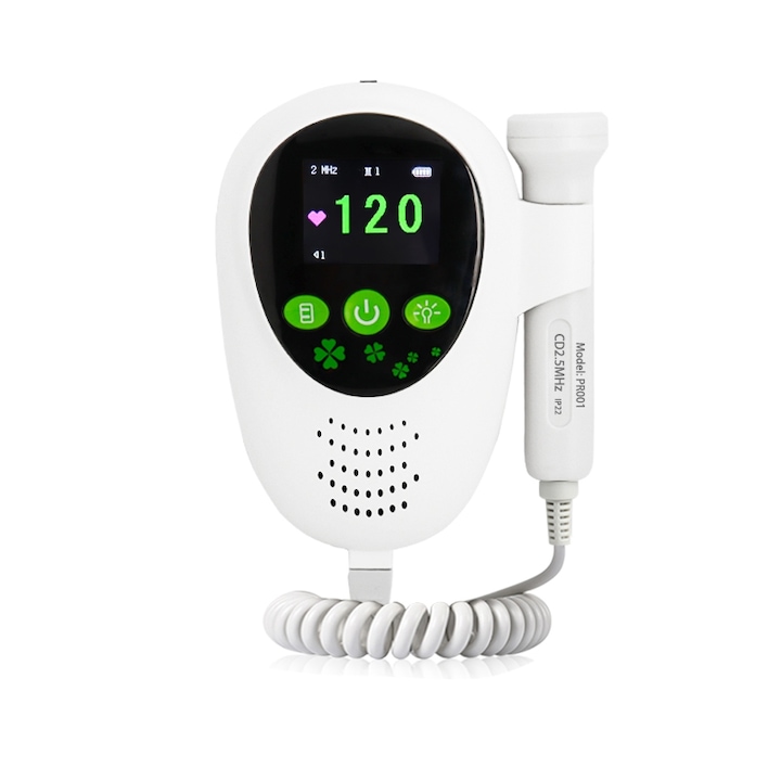 Monitor Fetal Doppler Contec FD400, monitorizare functii vitale fat intrauterin, afisaj grafic in timp real