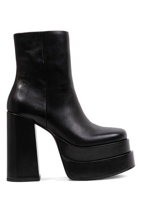 Steve Madden, Кожени боти Cobra с масивен ток, Черен
