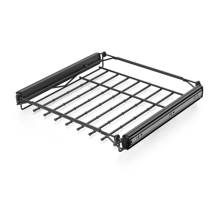 Suport pentru pantaloni cu glisiere Stolmet, Metal, Extensie completa, 720 mm, Antracit