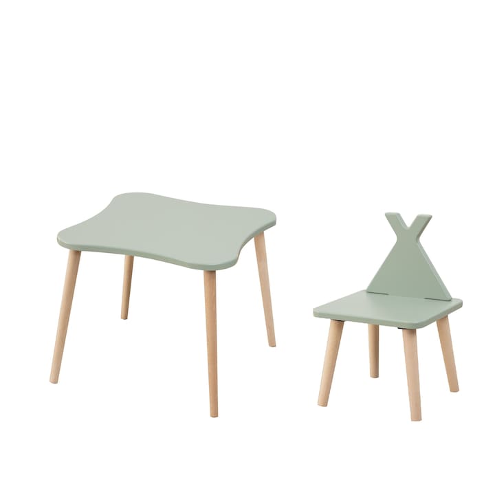 Set masa si scaun copii Alpino Cadir verde menta 500x500mm