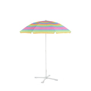 Umbrela de soare 210cm diametru, multicolor, inaltime 195cm, protectie UV 50+, Relaxdays