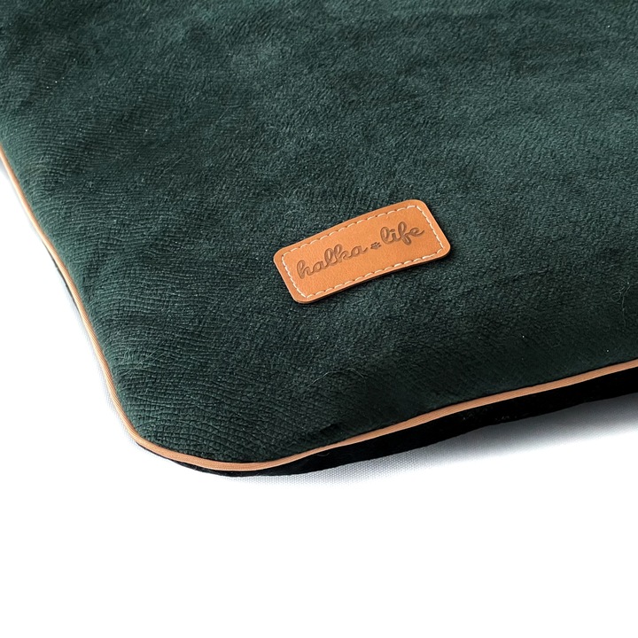 Üvegpárna kutyáknak és macskáknak, Halkalife EBIVEL, 80x50 cm, zöld