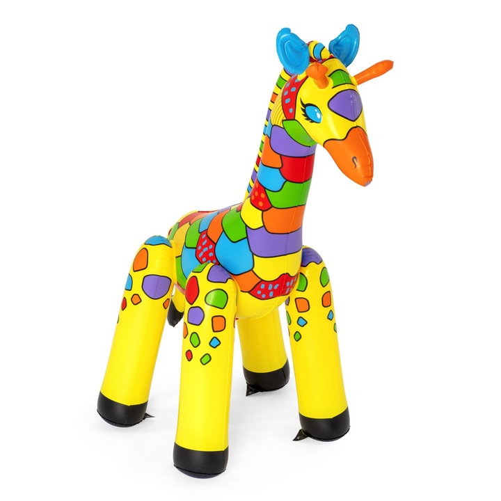 Felfújható vízi játék gyerekeknek, Bestway Giraffe 52384, 142 x 104 x 198 cm, tartós PVC-ből