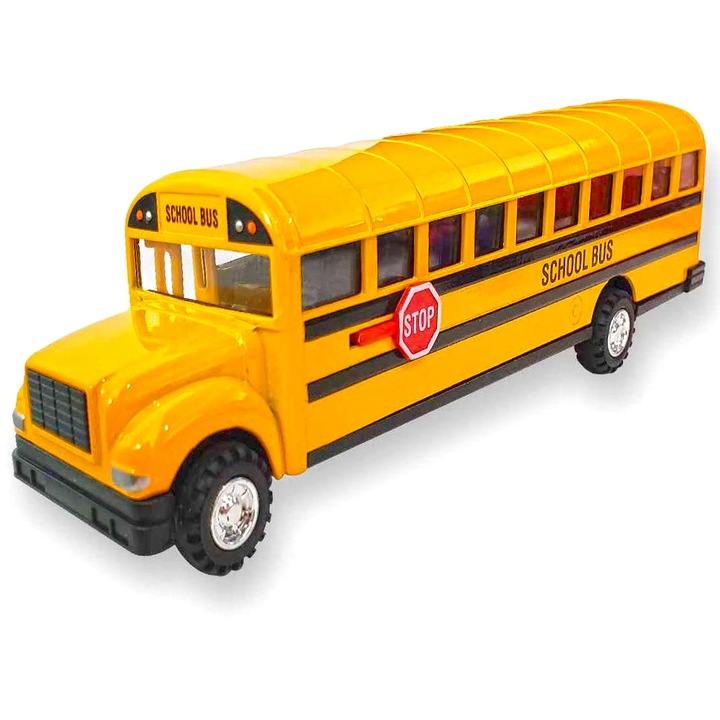 Autobuz transport scolari 27 cm cu sunete si lumini