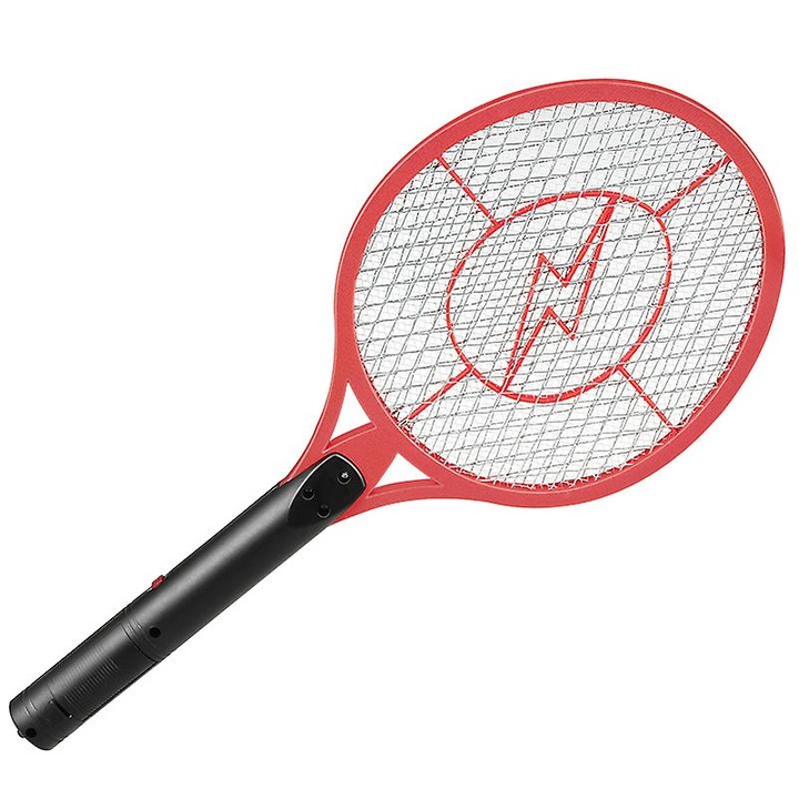 Електрическа мухобойка Tiessa, за мухи, комари и други насекоми, червено, 51x21 см