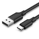 Cablu alimentare si date Ugreen, US287, Fast Charging Data Cable pt. smartphone, USB la USB Type-C 3A, nickel plating, PVC, 1m, negru