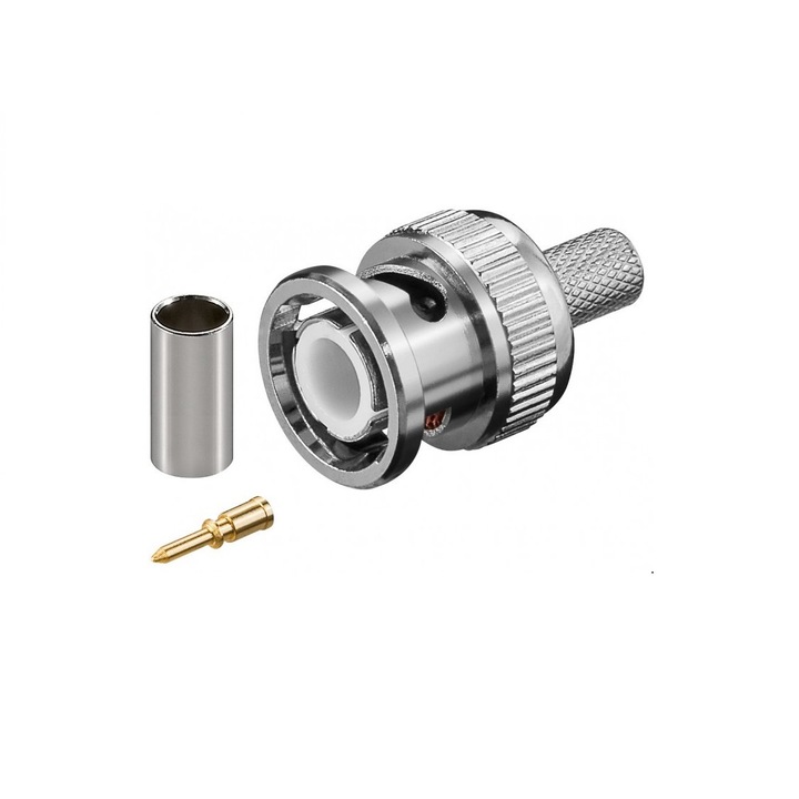 UG 88/U C 59 BNC krimpelhető apa, RG59U kábelhez, aranyozott tűvel, Goobay