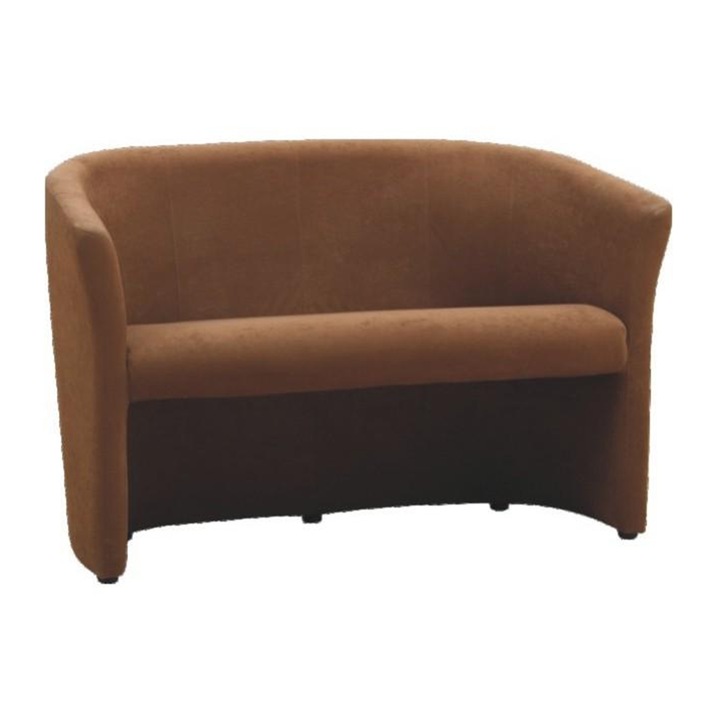 Двоен фотьойл с кафява текстилна тапицерия Cuba 124x60x77 см
