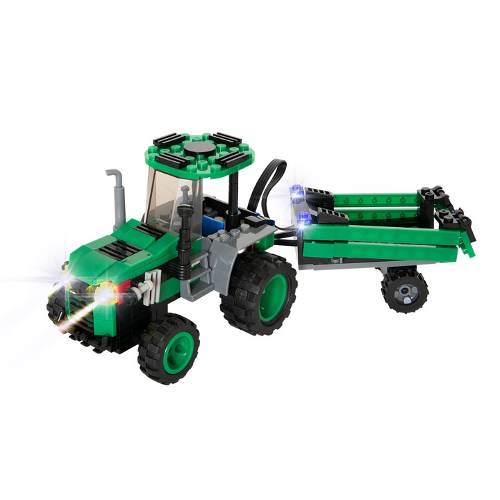 Stax Traktor építőkészlet, 191 db, 10+ év, fényekkel és hangokkal, zöld