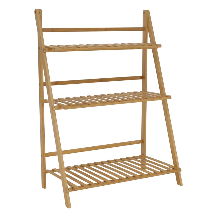 Етажерка с 3 рафта от естествен бамбук Nepel 70x40x96 см