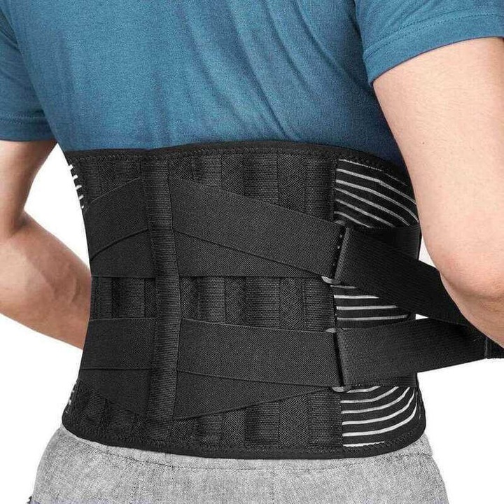Centura lombara Better Posture Pro, Marimea L-XL, Talie 85-110 cm, Neagra, Unisex