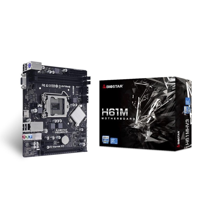Дънна платка BIOSTAR H61MHV3, Socket 1155