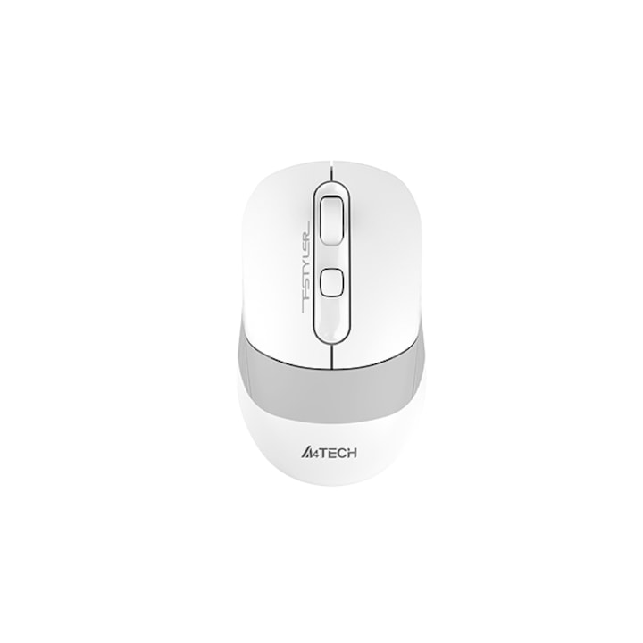 Безжична мишка A4tech FB10C Fstyler Grayish White, Bluetooth, 2.4GHz, Литиево-йонна батерия, Бял