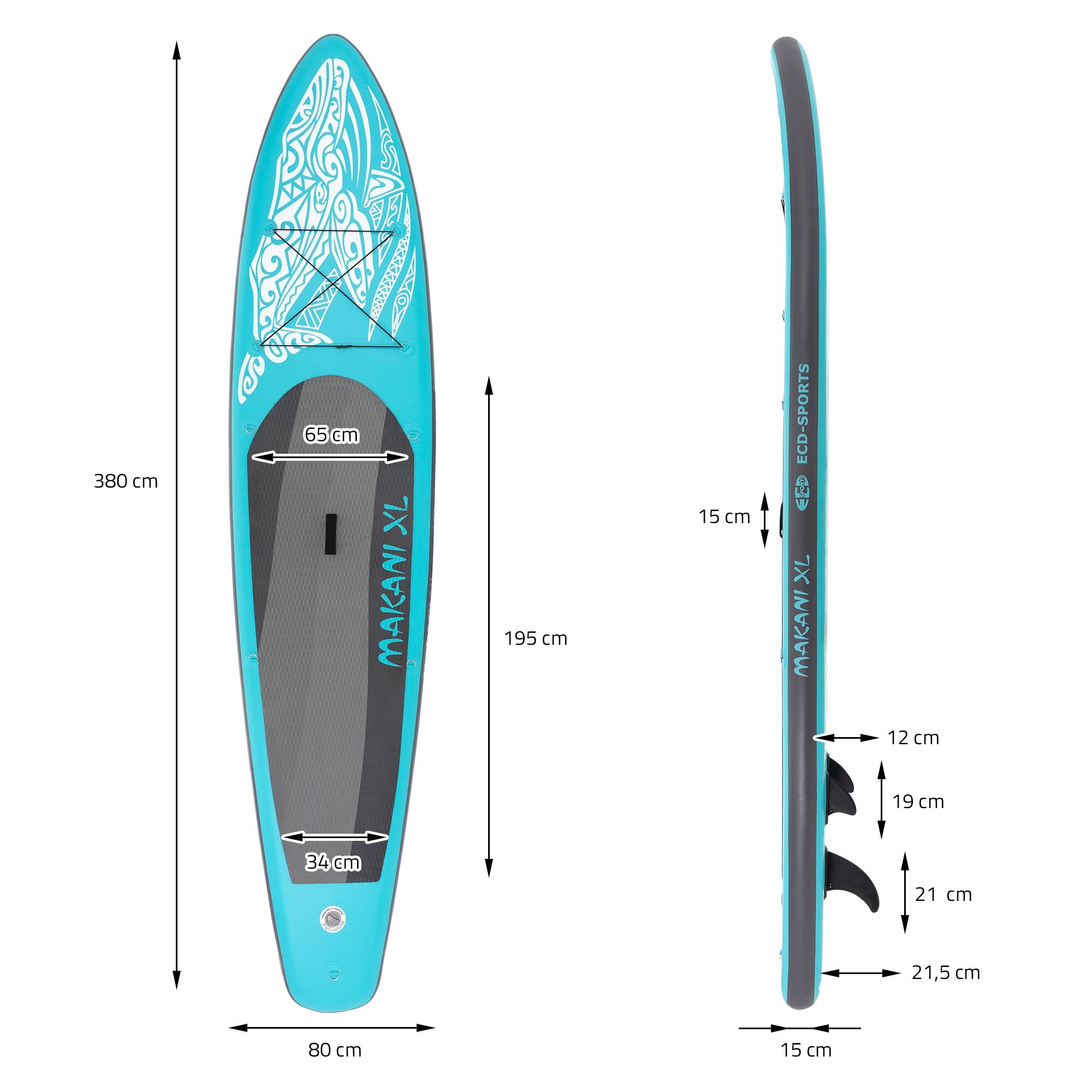 stand up paddle board 380 cm