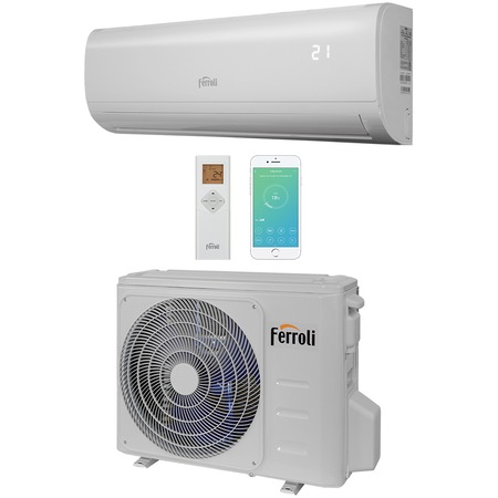 Aparat de aer conditionat Ferroli Diamant S 18000 BTU Wi-Fi, Clasa A++, functie Follow me, 2CO9A22F-C, alb