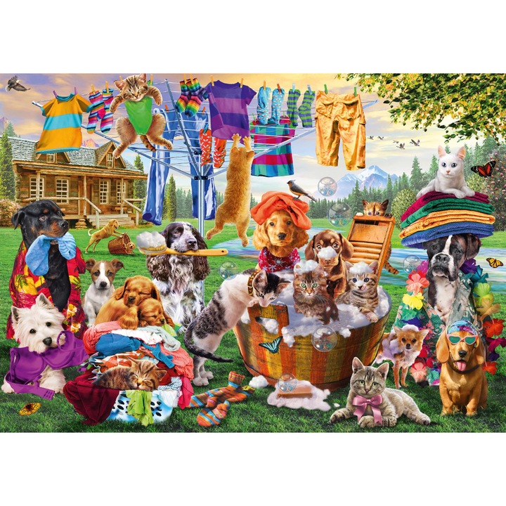 Schmidt 1000 db-os puzzle - Crazy garden of pets (58978)