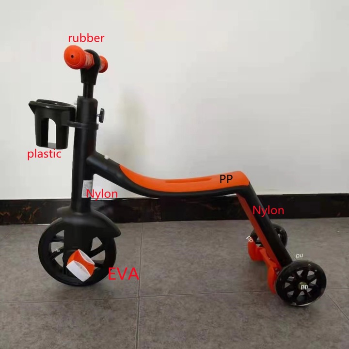 Simply Joy, 3 az 1-ben Tricikli/Roller/Bicikli, állítható magasságú, 2-6 éves korig, narancssárga