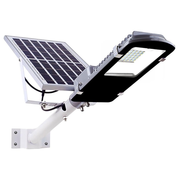 LED уличен проектор, водоустойчив IP65, със соларен панел, 50 W, с дистанционно управление