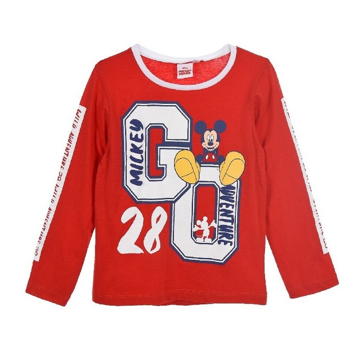 Bluza bumbac, ML, Go Adventure Mickey, rosie
