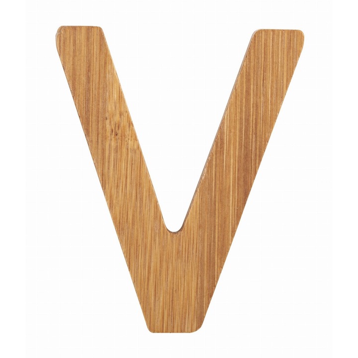 Litera V, Small Foot Design, Bambus, 7 x 5.7 x 0.7 cm, Maro