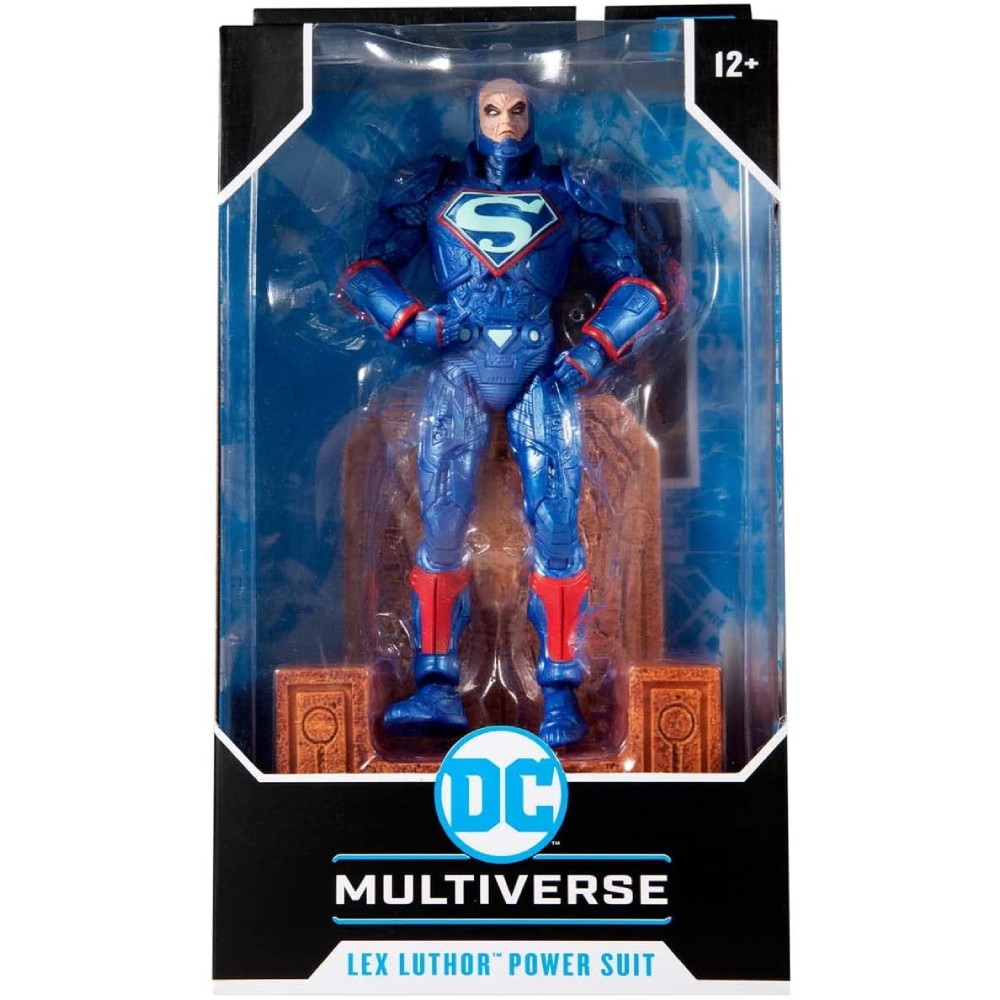 Figurina Articulata DC Multiverse 7in Lex Luthor In Power Suit Blue With Throne 18 Cm Emagmpref 23488