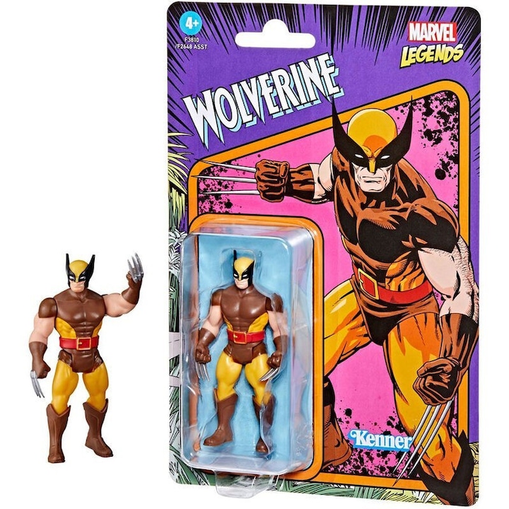 Csuklós figura Marvel Legends Retro 3,75 Wolverine, 9,5 cm
