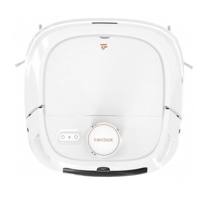 Robot aspirator cu mop si auto-clatire Rolamop alb 4 in 1