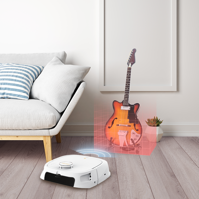 Robot aspirator cu mop si auto-clatire Rolamop alb 4 in 1