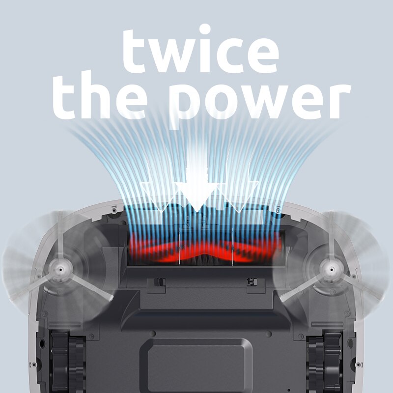 Robot aspirator cu mop si auto-clatire Rolamop alb 4 in 1