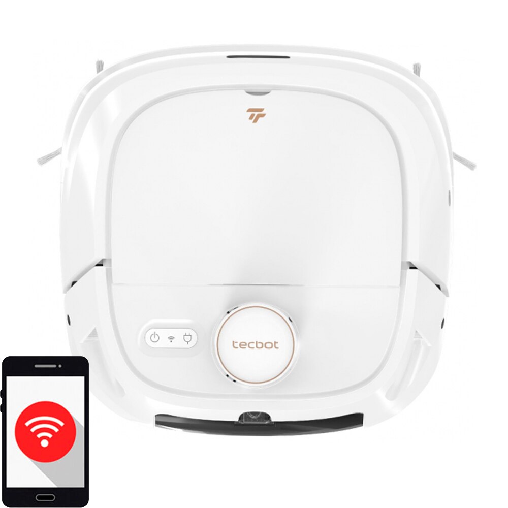 Robot aspirator cu mop si auto-clatire Rolamop alb 4 in 1