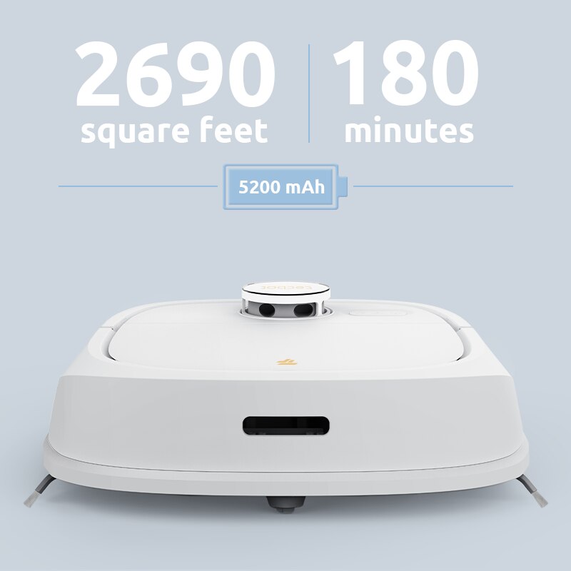 Robot aspirator cu mop si auto-clatire Rolamop alb 4 in 1