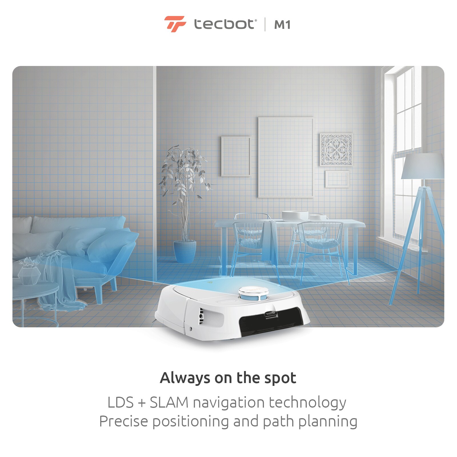 Robot aspirator cu mop si auto-clatire Rolamop alb 4 in 1