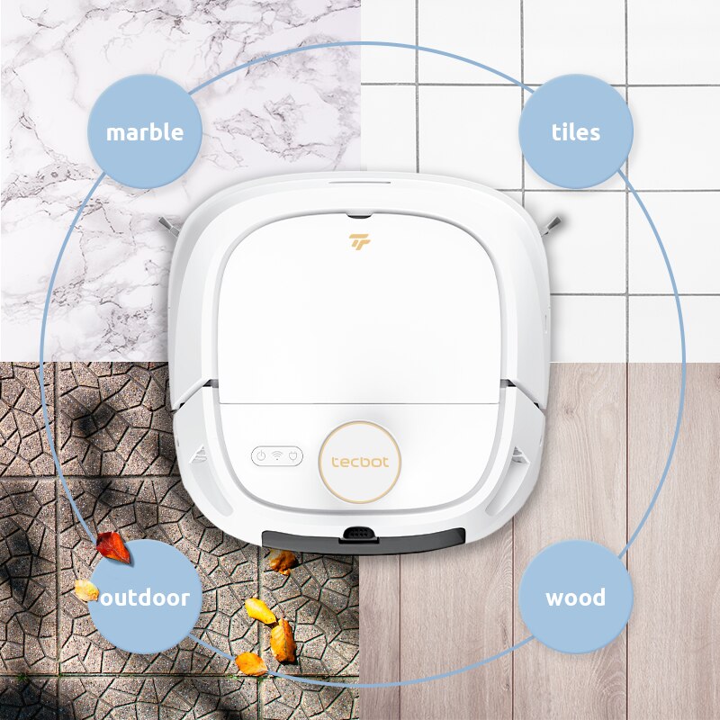 Robot aspirator cu mop si auto-clatire Rolamop alb 4 in 1
