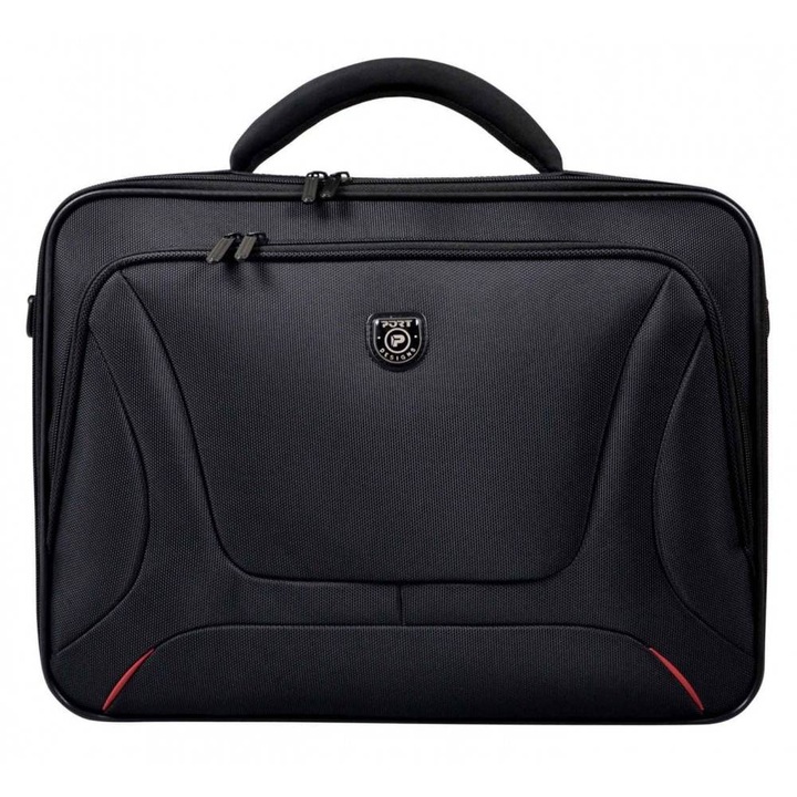 Geanta pentru notebook, Port Designs, Poliester, Courchevel Clamshell, 15.6", Negru