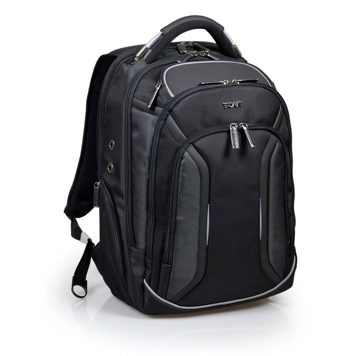 Port Designs notebook hátizsák, Melbourne, Rain Cover, RFID Protection, 15,6", fekete