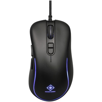 Mouse gaming cu fir DELTACO GAMING DM120, 7 butoane LED, 2400 DPI, 95g, negru