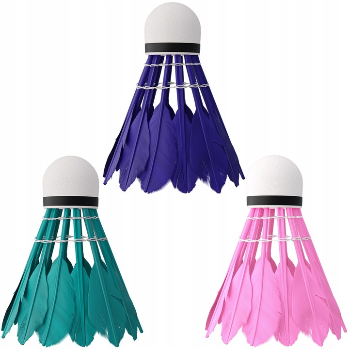 Set 3 fluturasi badminton Nils, Multicolor