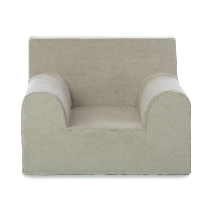 Fotoliu pentru copii pentru Copii Bej, Catifea, TWINDECO, husa detasabila