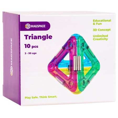 Конструктор Magspace - Triangle, Магнитен, 10 части - eMAG.bg