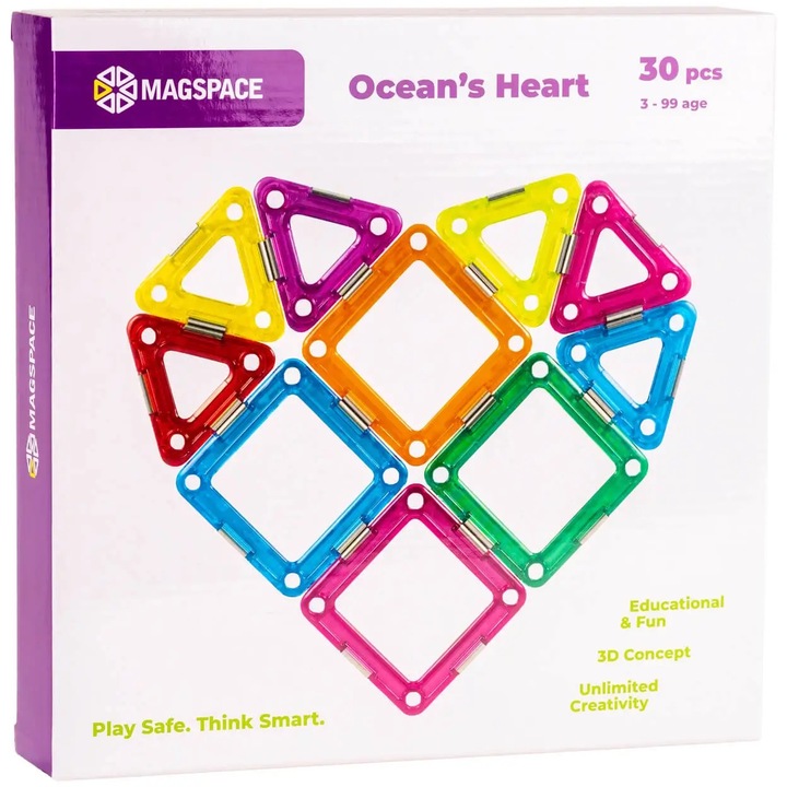 Конструктор Magspace - Ocean's Heart, Магнитен, 30 части