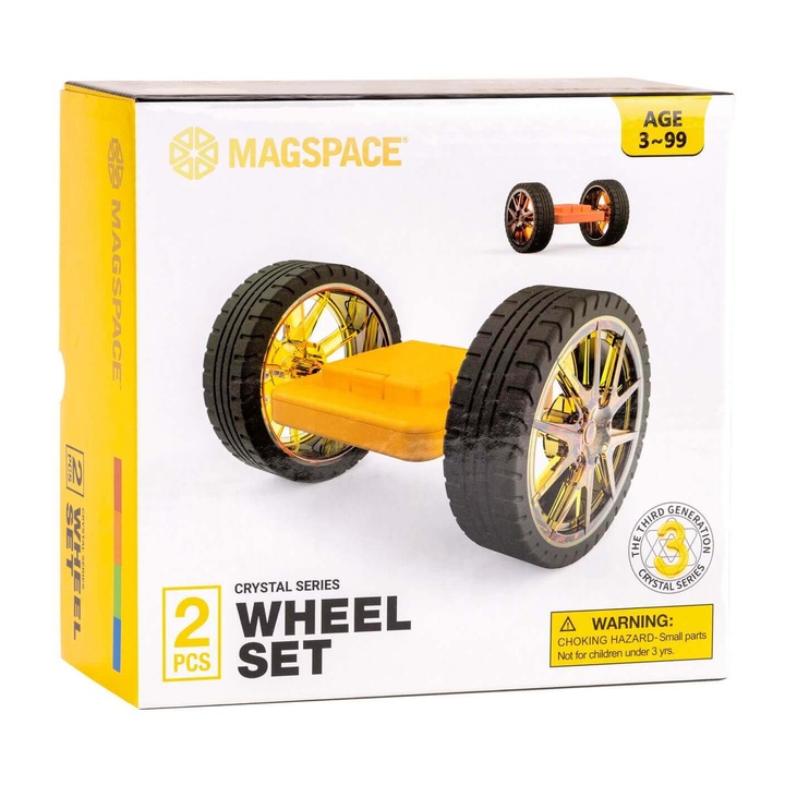 Конструктор Magspace - Wheels Set, Магнитен, 2 части